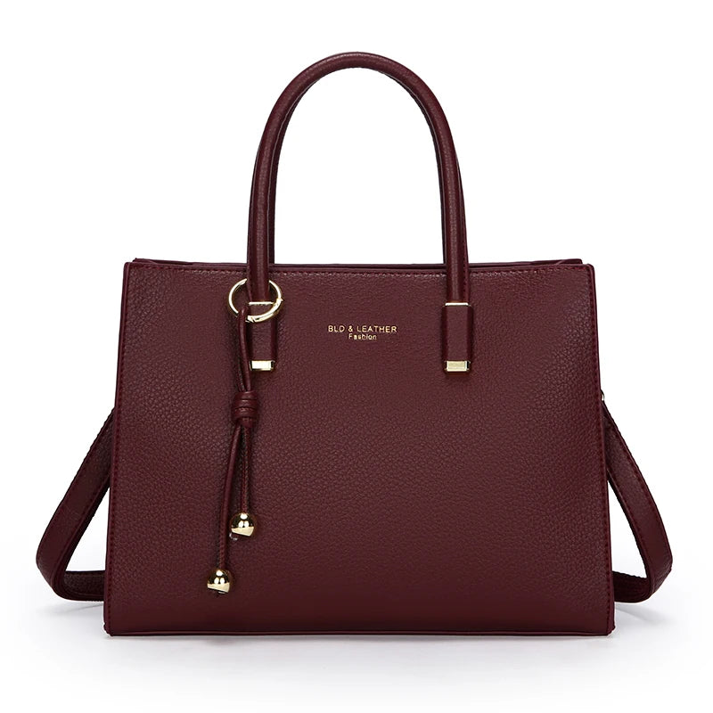 Genuine Brand Top Quality Pu Leather Handbag Women's Tote Messenger Sac Designer Large Capacity 3 Levels Shoulder Crossbody Bags