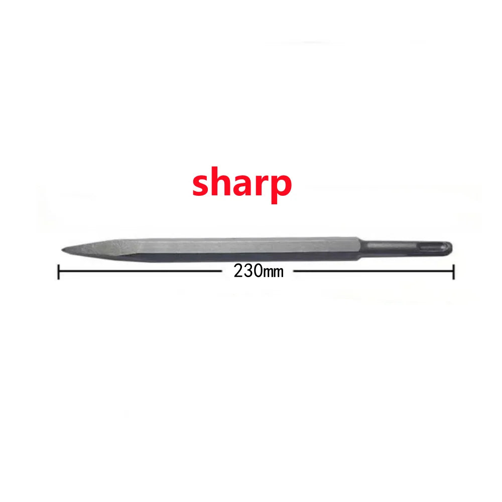 250mm Chisel Set SDS Plus Shank Electric Hammer Drill Bit Point Groove Flat Chisel Masonry Tools for Concrete Brick Wall Rock