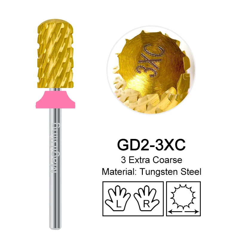 Milling Cutter Golden Carbide Nail Drill Bits For Electric Nail Drill Manicure Machine Pedicure Nail Files Accessories