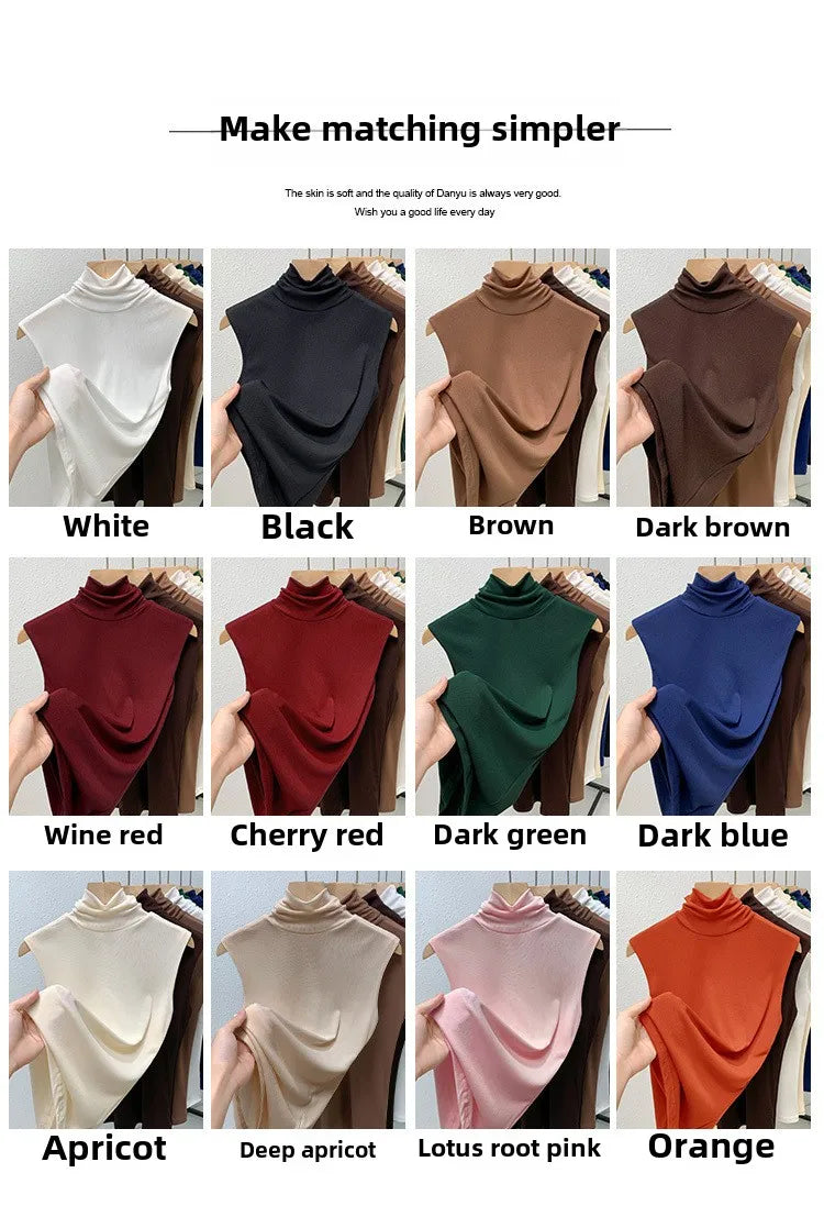 Elastic Mesh High Neck T-shirt New Women's Solid Color Plus Size Sleeveless Basic Top