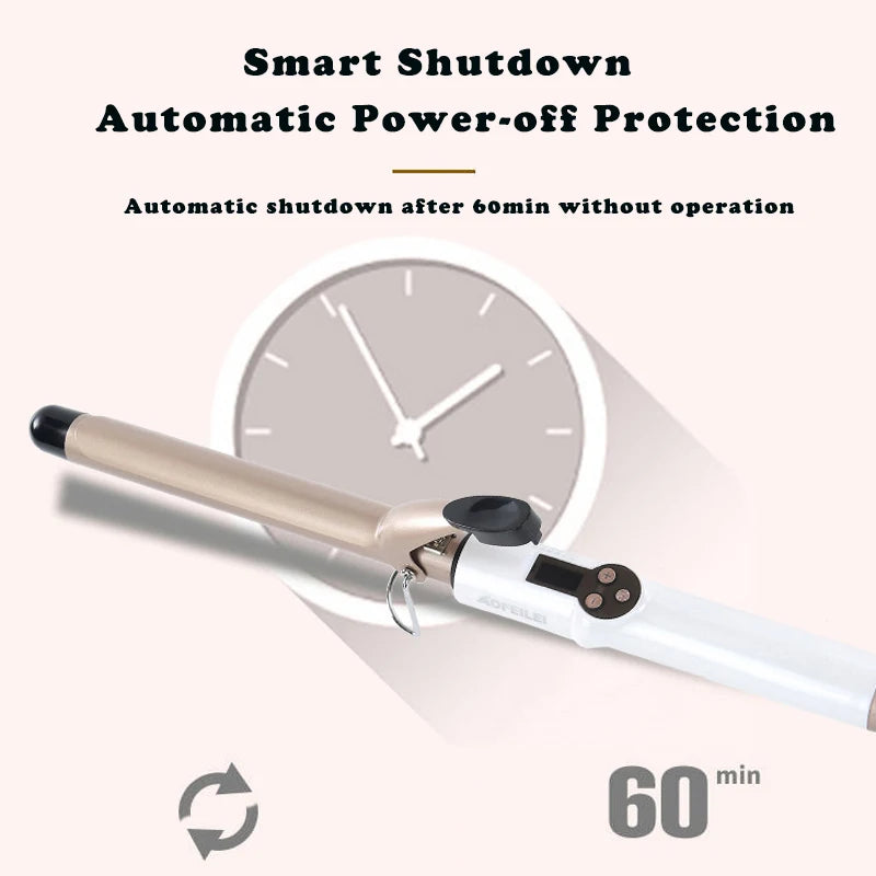 Hair Curlers Waves Electric Professional Ceramic Hair Curler Lcd Curling Iron Roller Curls Wand Waver Fashion Styling Tools