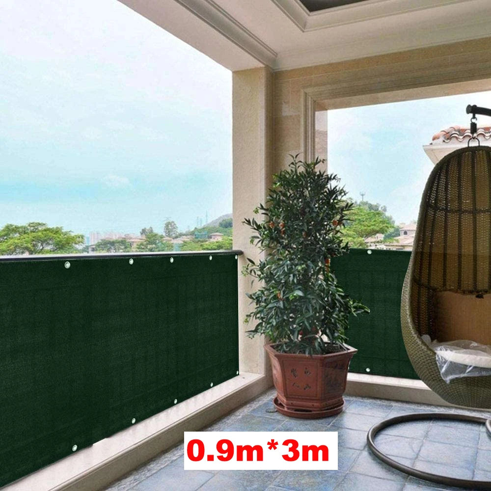 Dark Green Fence Privacy Screen Windscreen Cover Fabric Shade Tarp Netting Mesh Cloth for for Outdoor Fence Backyard, Patio