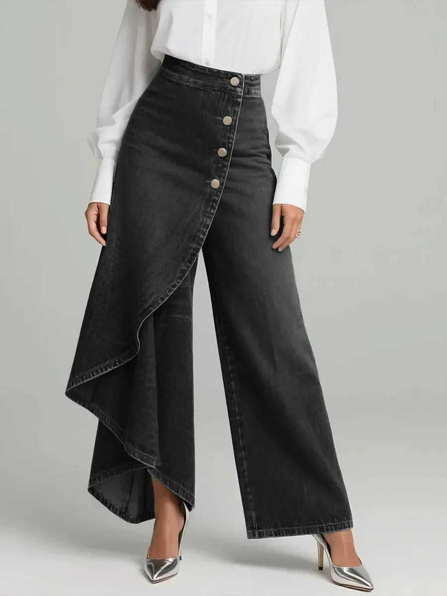 Y2K Pants Spring Summer Fashion Long Solid Color Casual Buckle Loose Wide Leg Pants Women Trousers