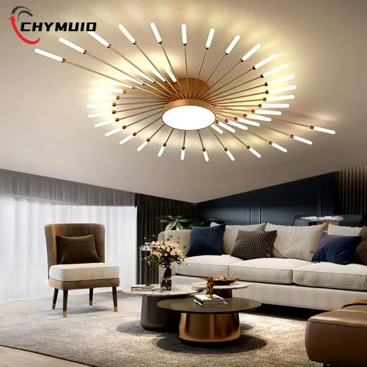 Creative Flower Shapes LED Ceiling Lamp Modern Living Room Decor Fixture Home Children's Light Bedroom Dining Room Chandelier