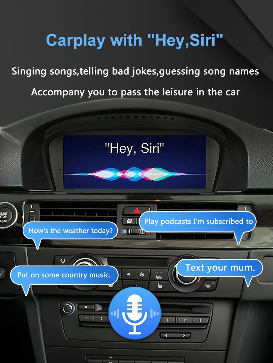 8.8" Car Multimedia linux Screen Carplay Android Auto For BMW 5/3 Series E60 E61 E63 E64 E90 E91 E92 2004-2012 autolink airplay