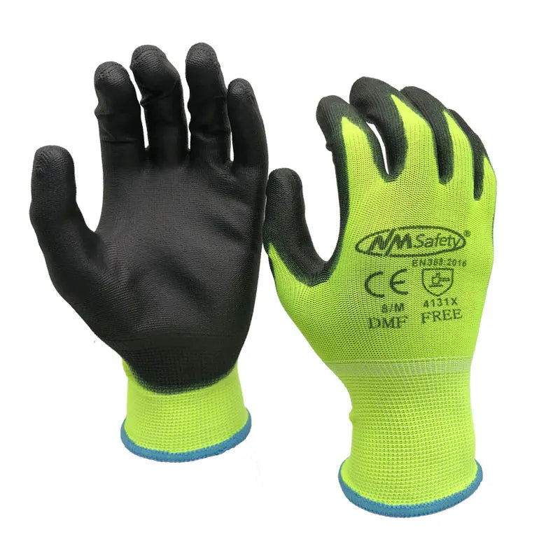 24Pieces/12Pairs Professional Working Protective Gloves For Men Construction Women Garden Nylon Running Glove Obtained CE EN388.