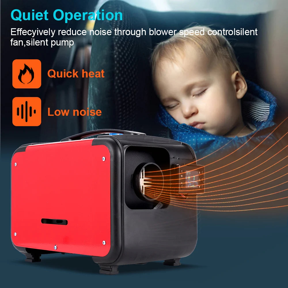 5-8KW Car Diesel Air Parking Heater 12/24V Dual Voltage Gasoline Heater LCD +Pipe Diesel Air Heater For Truck Heater Accessories