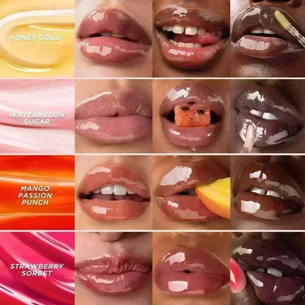Gisou Moisturizing Glazed Plum Lip Balm Lip Oil Gloss Care Of The Lips Benetitnt For Lips Plumping Exfoliating Plumping Gloss