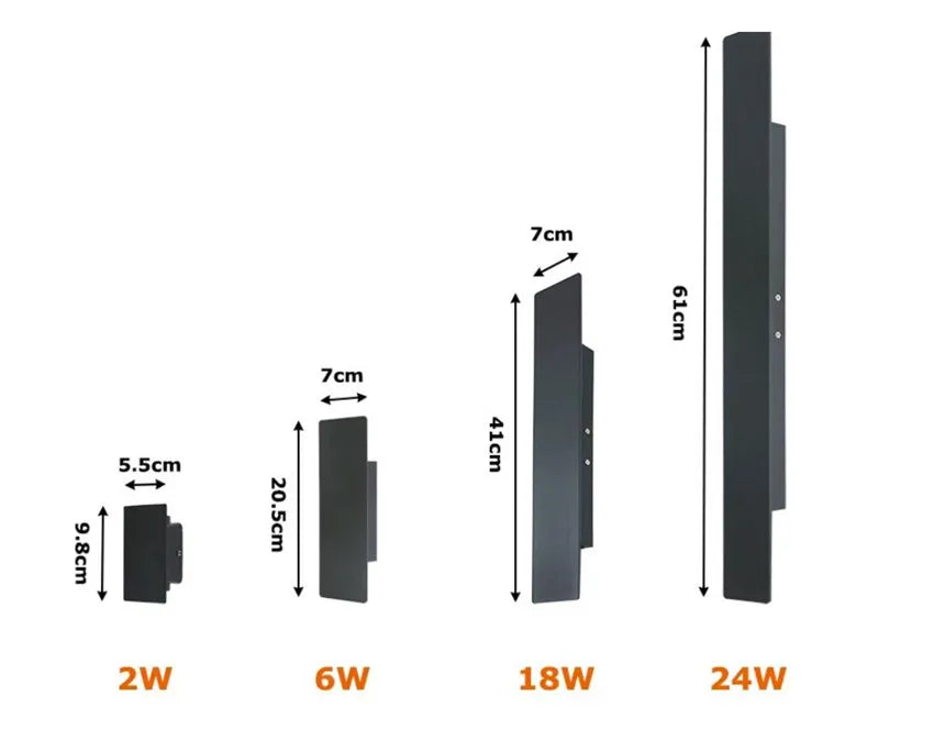 Modern Led Waterproof Outdoor Up Down Wall Lamp  Aluminum 18w LED Wall Light Indoor Decorated Wall Sconce