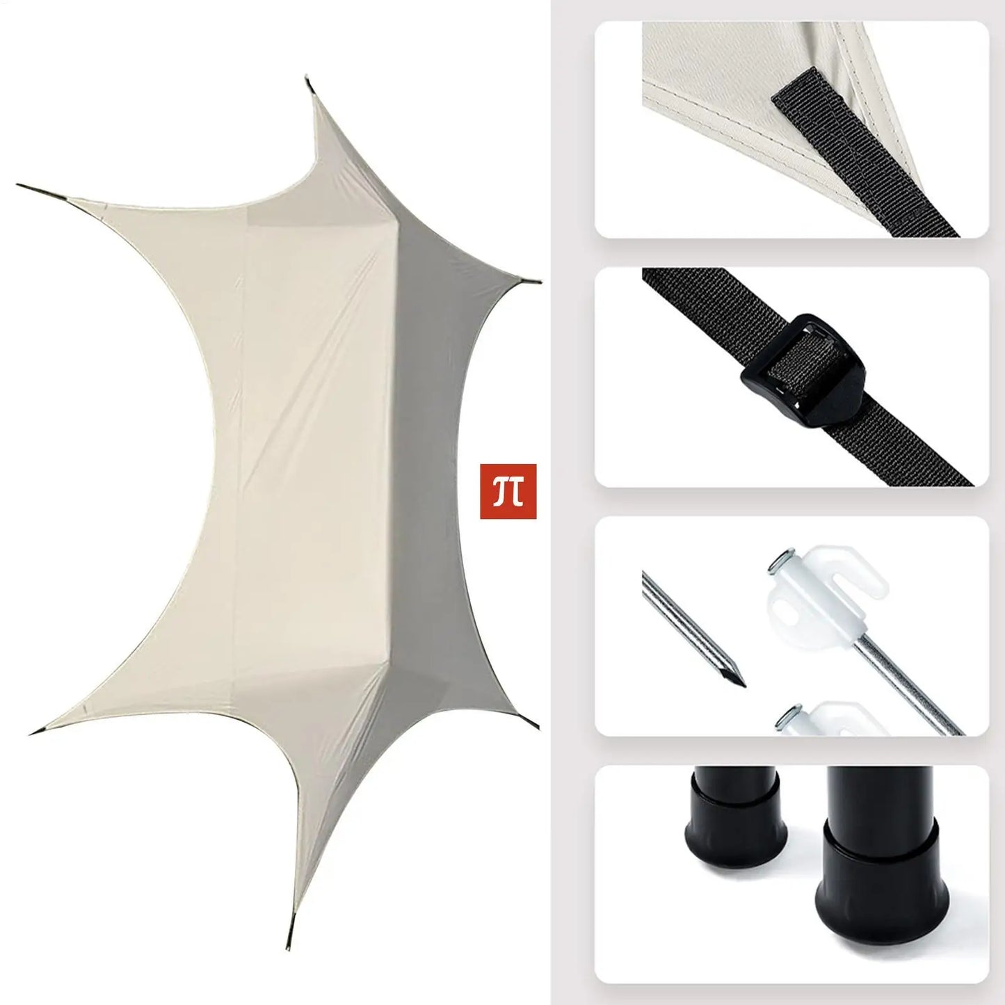 ACamping Gazebo Hexagonal Rainproof Shelter Foldable Quick-opening Windproof Butterfly Picnic Outdoor Shade Tent Outdoor Camping