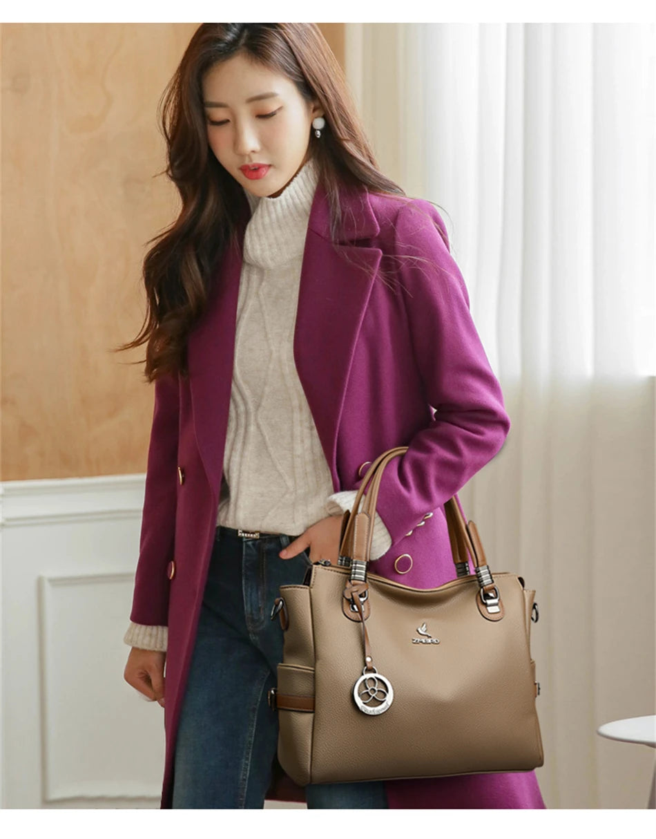 Genuine Luxury Handbags Women Bags Designer HIgh Quality Leather Large Crossbody Bags for Women 2024 Shoulder Bag Sac A Main