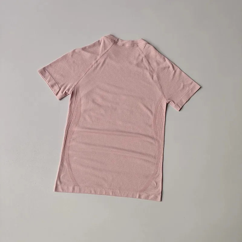 Women Yoga Top Seamless Sport T Shirts Fitness Clothes Short Sleeve Yoga Shirt Gym Top Running Active Wear Sport Top