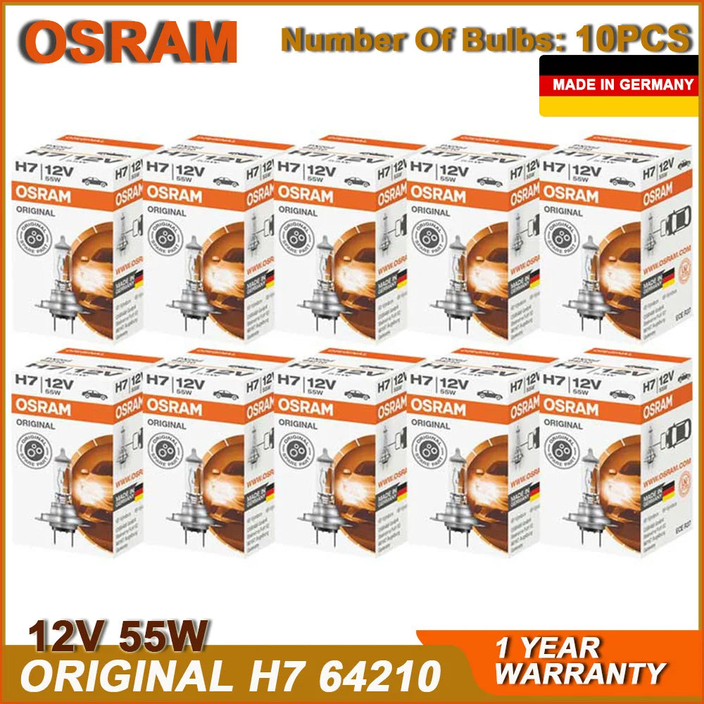 OSRAM H7 64210 PX26d ORIGINAL LINE Lamp 3200K Headlight 12V 55W Hi/lo Beam Car Halogen Standard Bulbs ECE Made in Germany