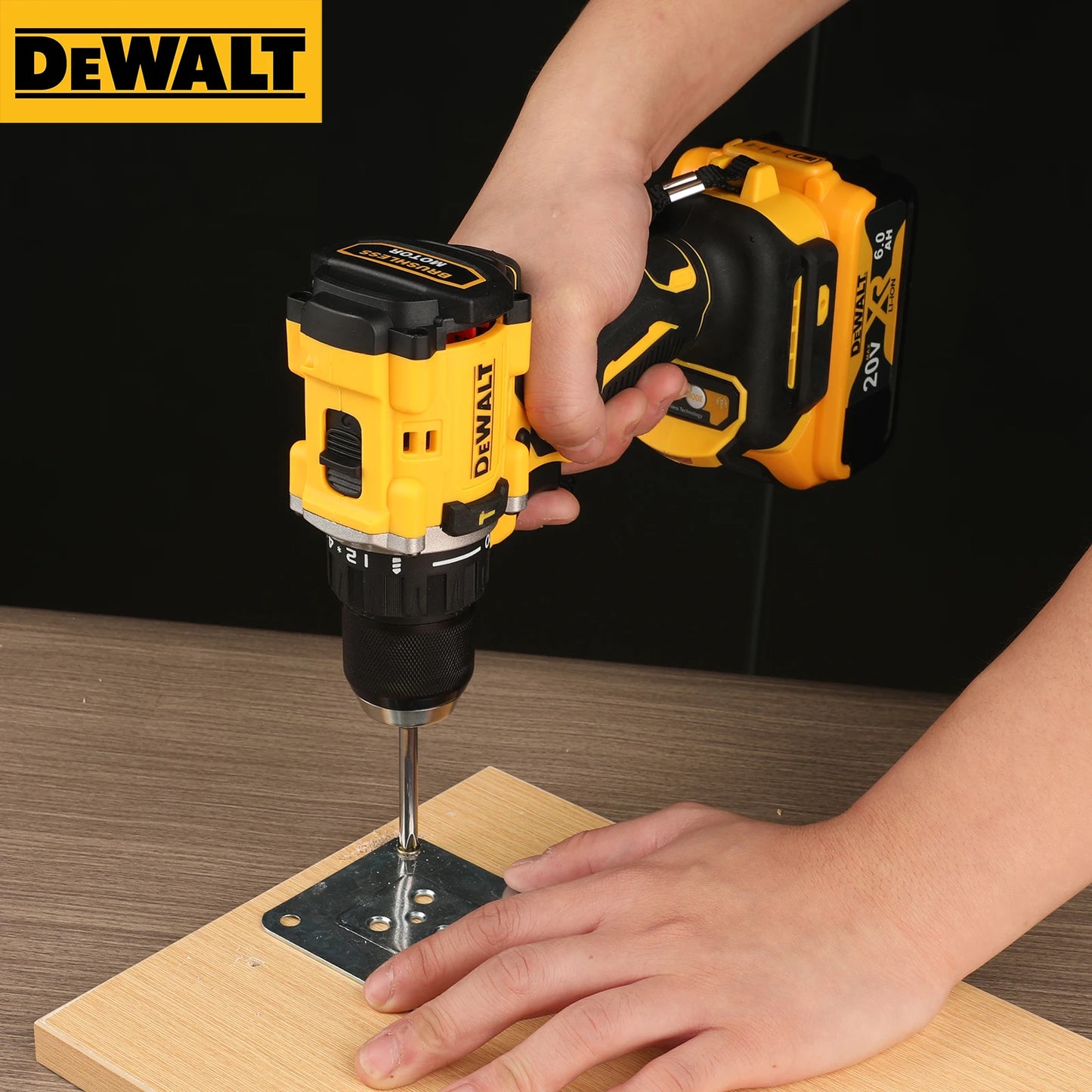 DEWALT Lithium Battery 20V Rechargeable Brushless Compact Electric Screwdriver Hand Drill Impact Drill DCD805