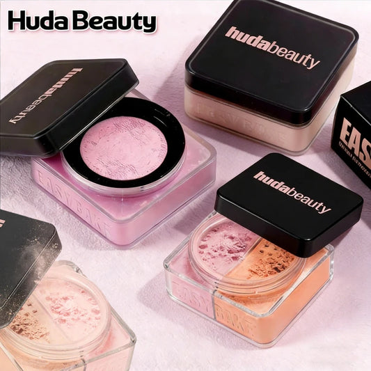 Huda Beauty Loose Powder Baked Setting Long Lasting Control Oil Formal Makeup Powder Face Matte Waterproof Brightening Concealer