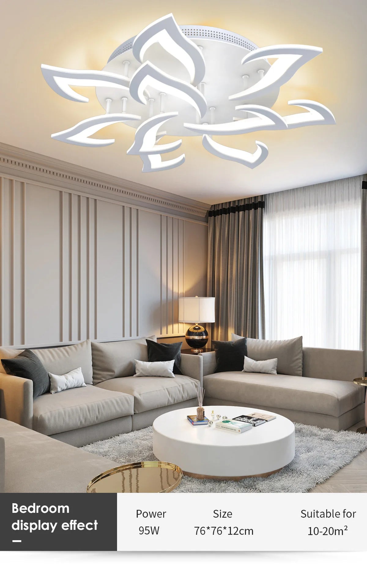 Hot Ceiling Lamp Adjustable Brightness Mobile Phone APP Control Cold and Warm Light Art Decoration Lights