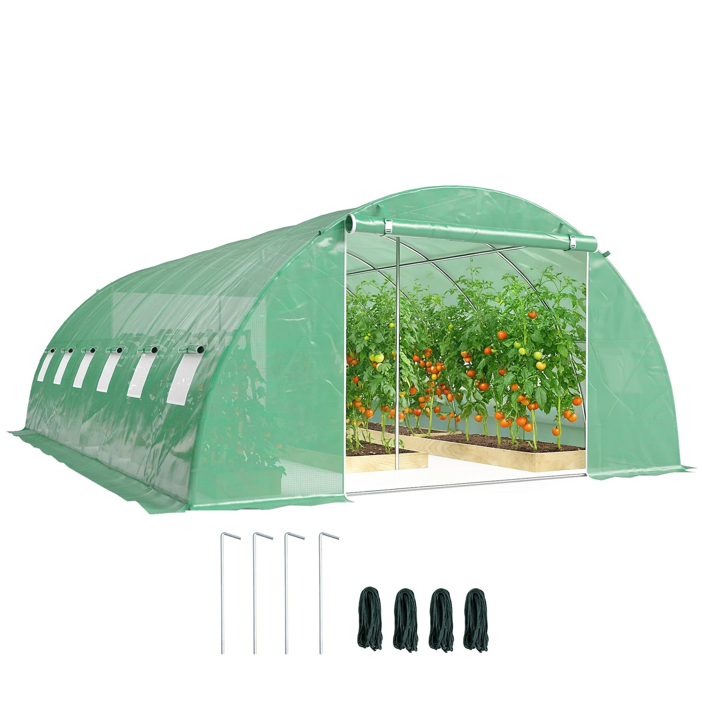 Outsunny Tunnel Greenhouse 595X395X199 cm
