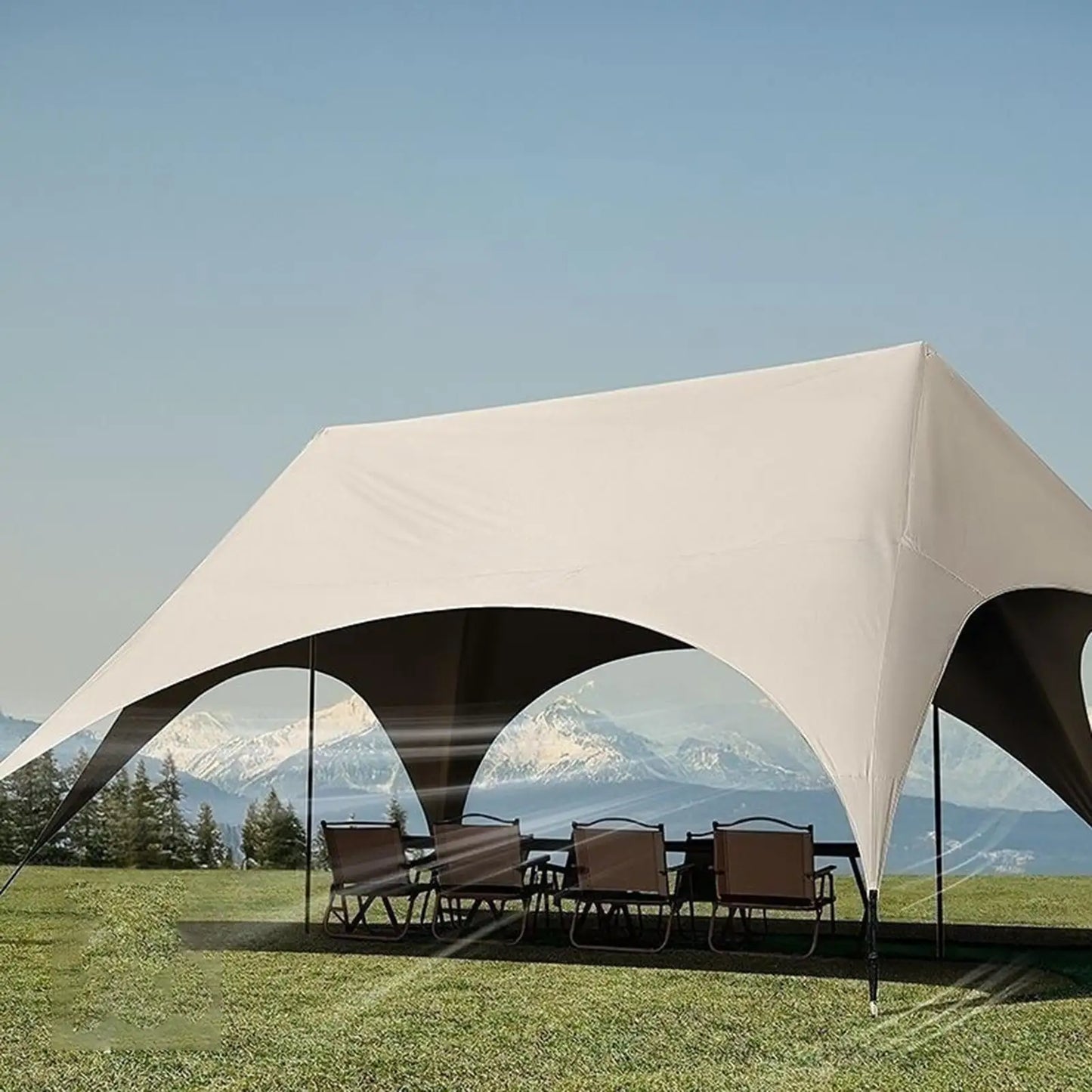 ACamping Gazebo Hexagonal Rainproof Shelter Foldable Quick-opening Windproof Butterfly Picnic Outdoor Shade Tent Outdoor Camping