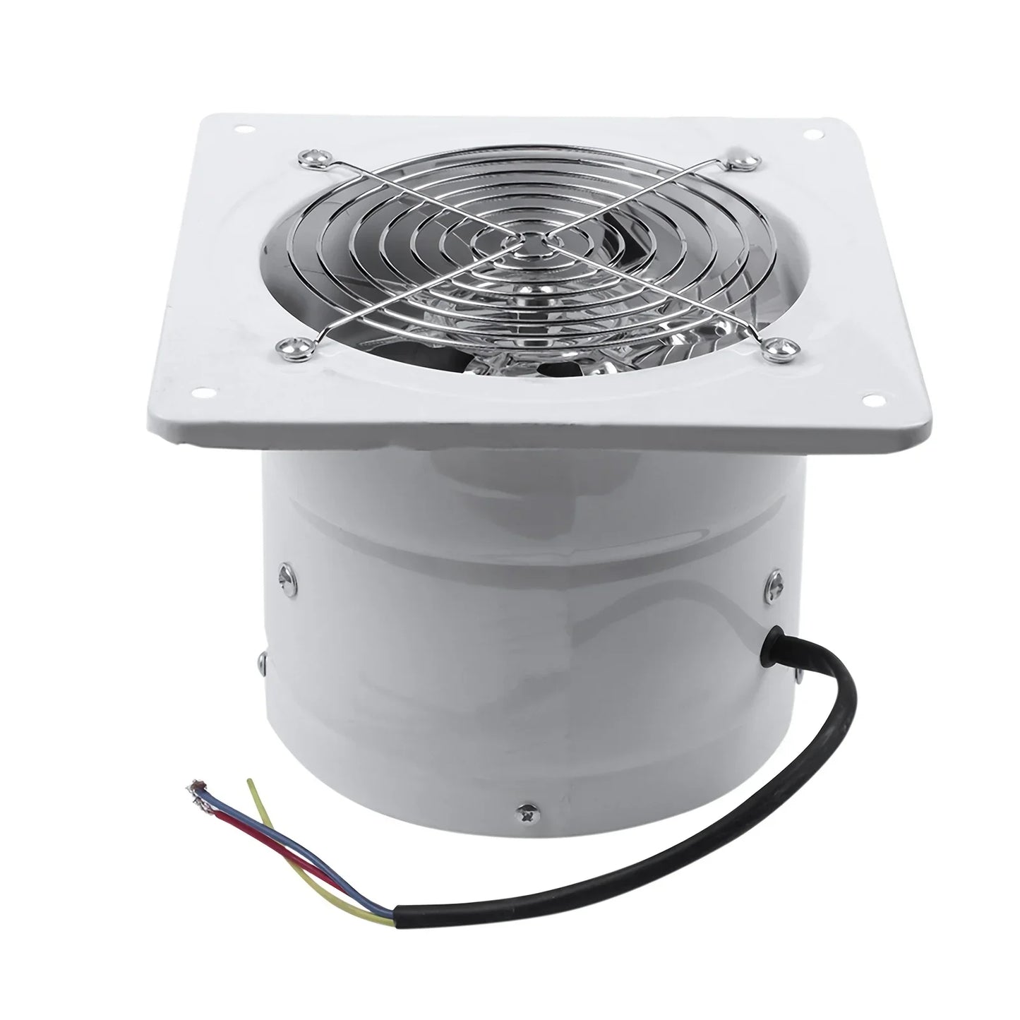 4/6/8" Exhaust Fan Metal Iron Ventilation Extractor,Silence with Anti-backflow Check Valve Window&Wall Mount Vent Fans for Home