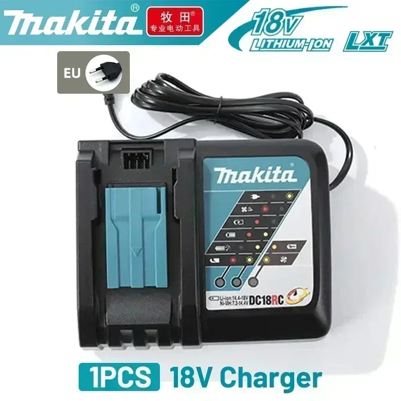 Original Makita 18V battery 6.0Ah Two Batteries One Charger Fast Charge DC18RC+BL1860B  makita outillages kit complet