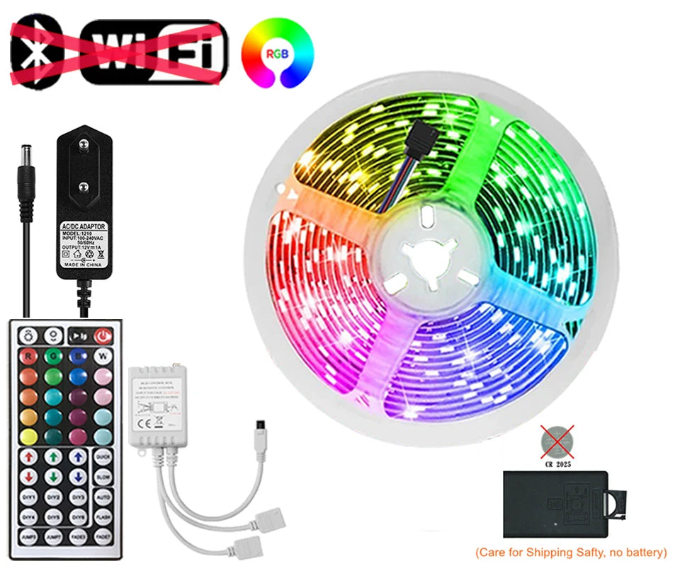 Wifi Led Strip Lights 220v 5050 Bluetooth Led Tape Light Strip Music Sync Led Lighting Strips Adhesive Smart Led Strip 12v Rgb