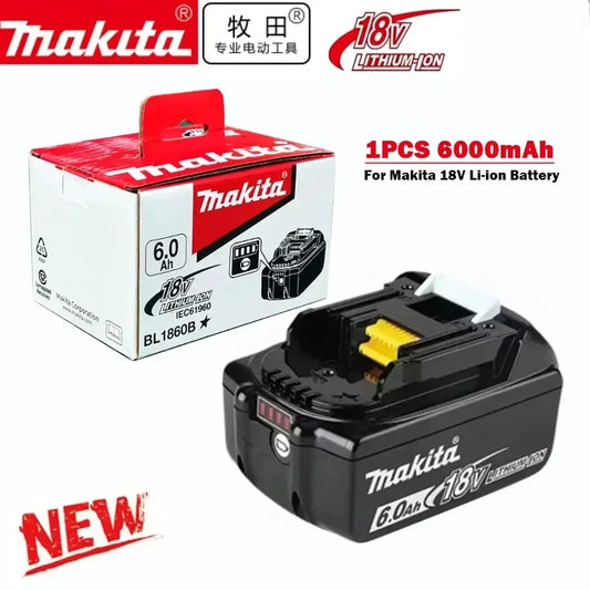 Original 18V Makita 6Ah for Makita 18V Battery BL1830B BL1850B BL1850 BL1840 BL1860 BL1815 Replacement Lithium Battery