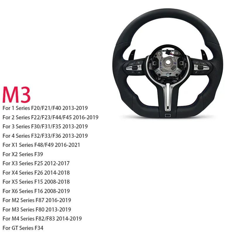 M Sport Steering Wheel for BMW Flat Bottom F01 F06 F10 F11 F12 F20 F21 F22 F25 F26 F30 F31 F32 F33 F34 F36 M3 F80 M4 F82 M5 F90