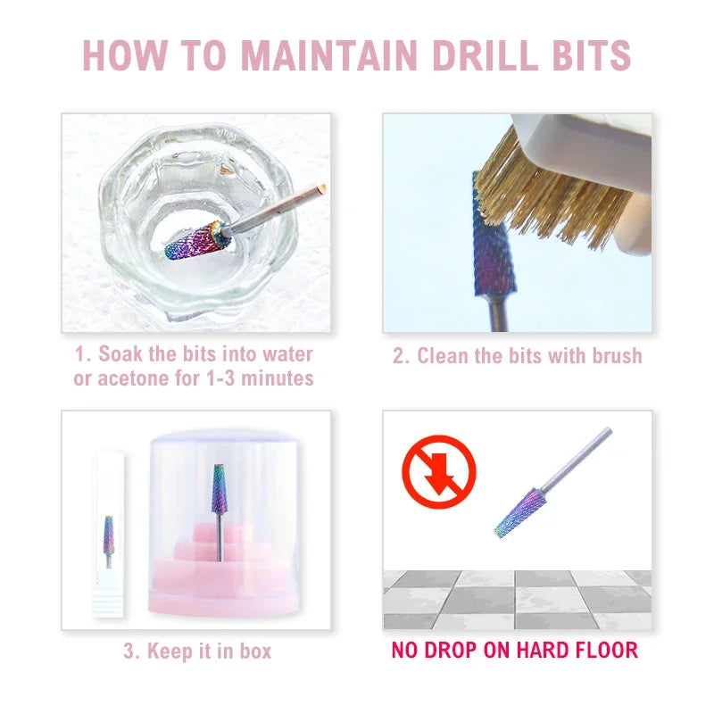 Milling Cutter Golden Carbide Nail Drill Bits For Electric Nail Drill Manicure Machine Pedicure Nail Files Accessories