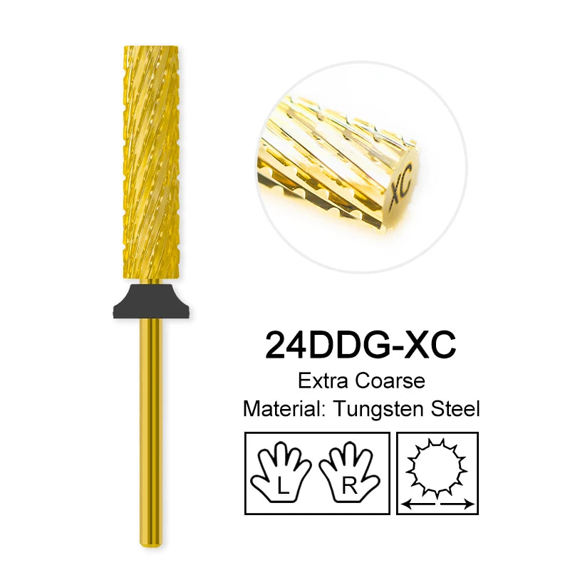 Milling Cutter Golden Carbide Nail Drill Bits For Electric Nail Drill Manicure Machine Pedicure Nail Files Accessories