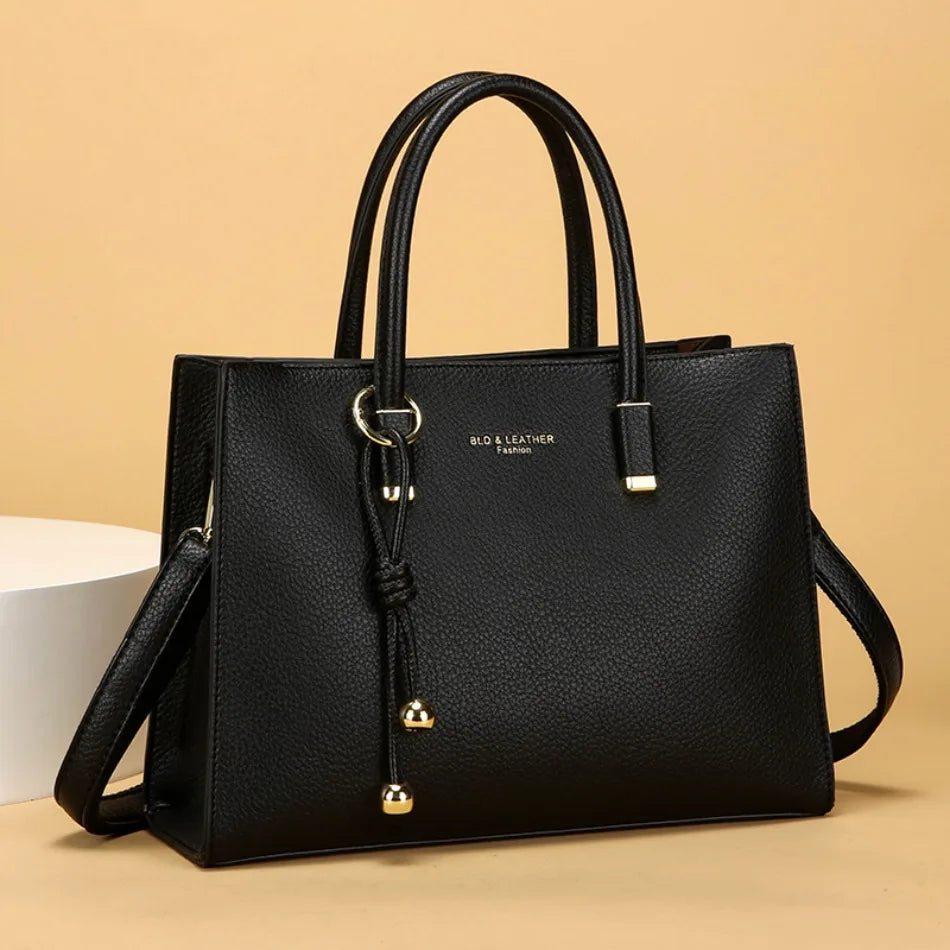 Genuine Brand Top Quality Pu Leather Handbag Women's Tote Messenger Sac Designer Large Capacity 3 Levels Shoulder Crossbody Bags