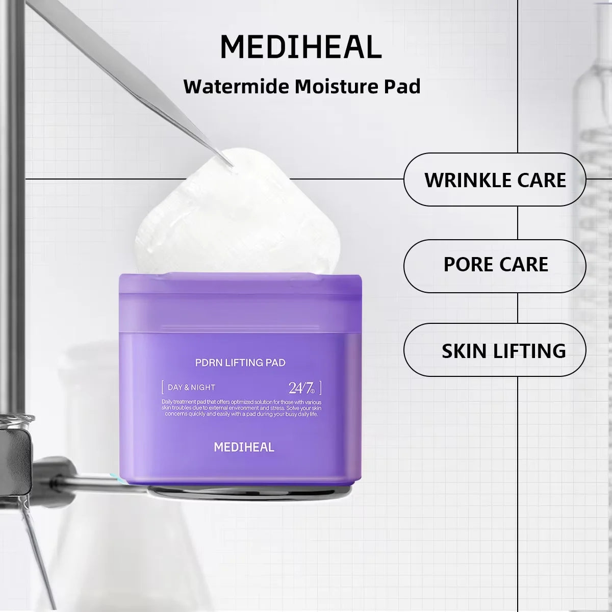 MEDIHEAL Pad,Instant-Use Sheet,Daily Care Cloths,Extended Moisturizing,Rapid Routine,Potent Quenching,K-Beauty,Korean Makeup