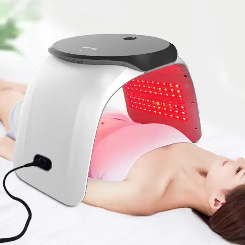 7 Color LED Facial Mask High Frequency Nano Spray Infrared Photo Therapy Red Light Therapy for Face Skin Rejuvenation Tool