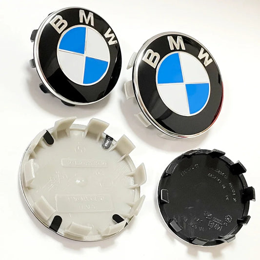 4PCS BMW Wheel Center Caps 68mm 56mm Blue white hubcap for BMW E46 E90 E30 F10 F30 X5 X3 E39 F25 E60 E91 E87 M Car Accessories 1