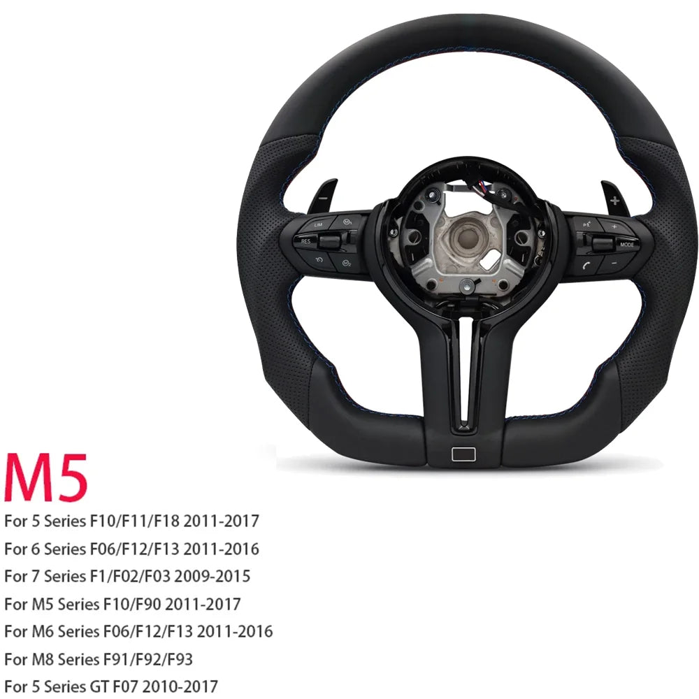 M Sport Steering Wheel for BMW Flat Bottom F01 F06 F10 F11 F12 F20 F21 F22 F25 F26 F30 F31 F32 F33 F34 F36 M3 F80 M4 F82 M5 F90