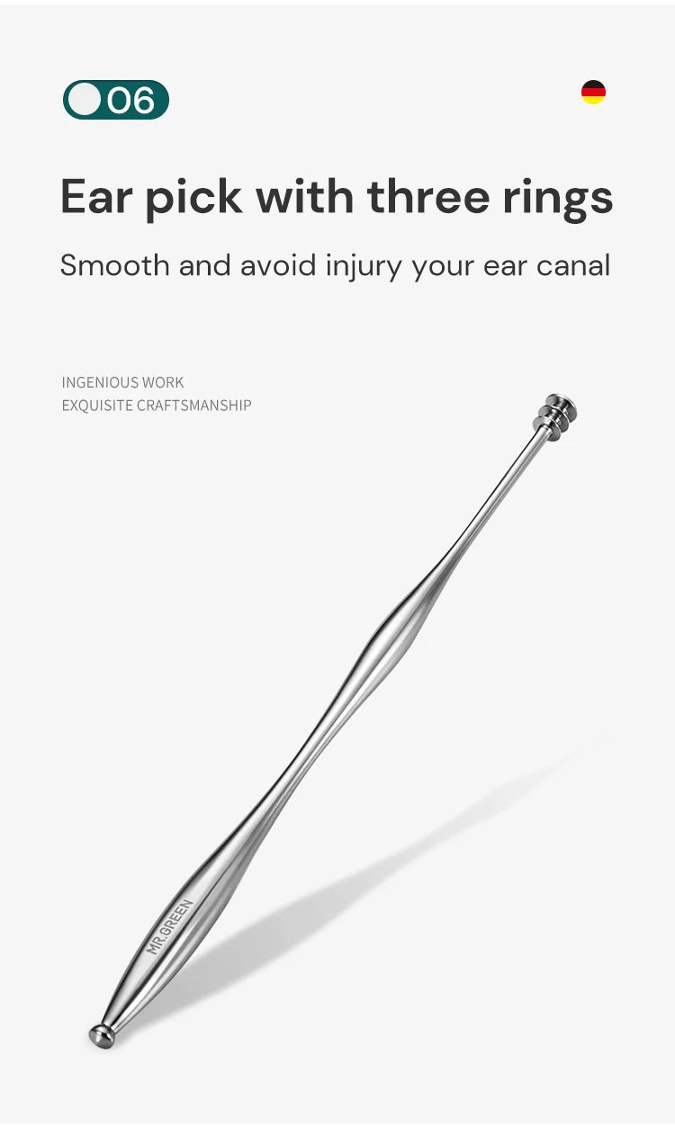 MR.GREEN Manicure Set 12 In 1 Full Function Kit Professional Stainless Steel Pedicure Sets With Leather Portable Case Idea Gift