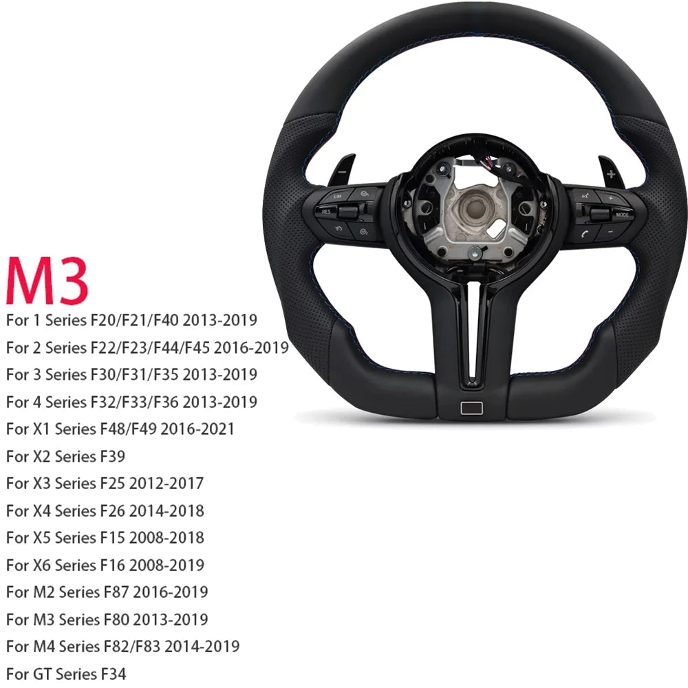 M Sport Steering Wheel for BMW Flat Bottom F01 F06 F10 F11 F12 F20 F21 F22 F25 F26 F30 F31 F32 F33 F34 F36 M3 F80 M4 F82 M5 F90