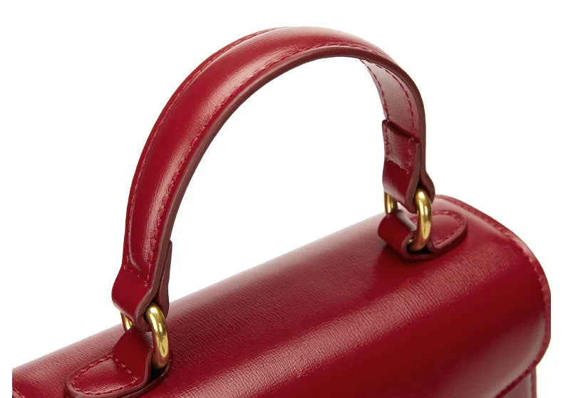 Luxury Handbag New PU Material Square Bag French Style Elegant Retro Single Shoulder Crossbody Bag Wedding Banquet Commuter