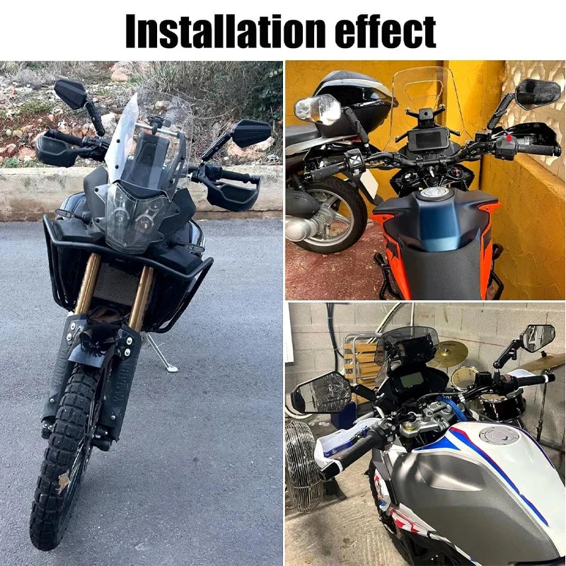 Universal Motorcycle Mirrors Angle FANTIC MV ZERO KYMCO Adjustable Folding Handlebar Side Mirror Adventure Dirt Street Bike ATV