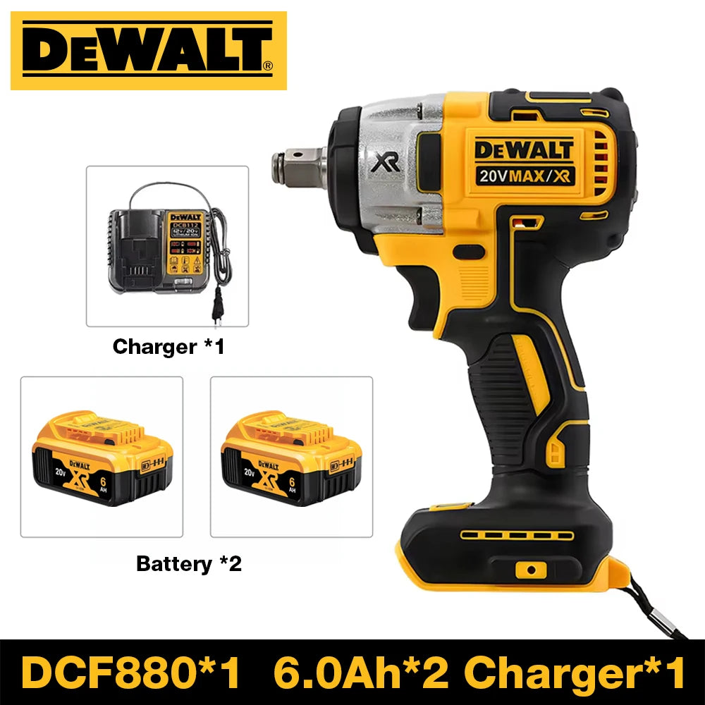 Dewalt DCF880 3300RPM Brushless Impact Wrench High Torque Cordless Electric Wrench Tire Repair Tool Rechargeable Power Tools
