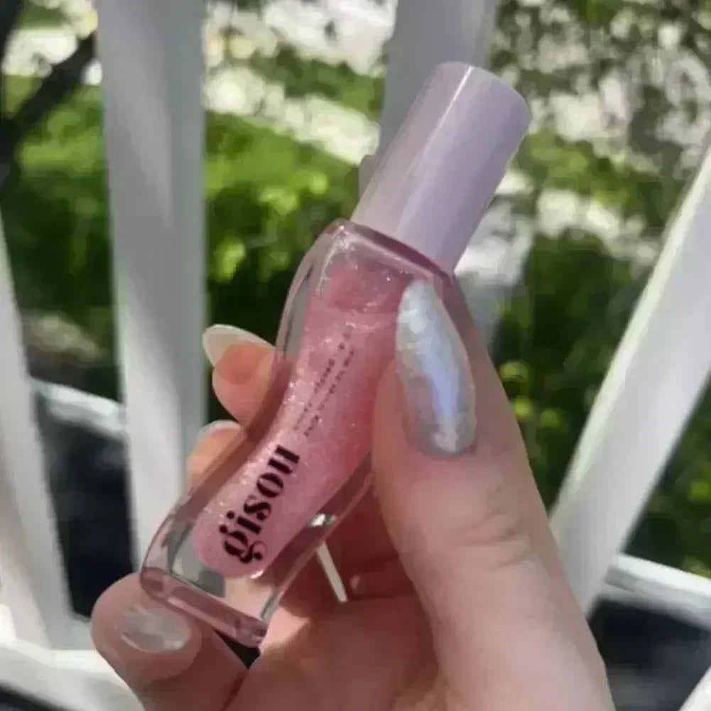 Gisou Moisturizing Glazed Plum Lip Balm Lip Oil Gloss Care Of The Lips Benetitnt For Lips Plumping Exfoliating Plumping Gloss