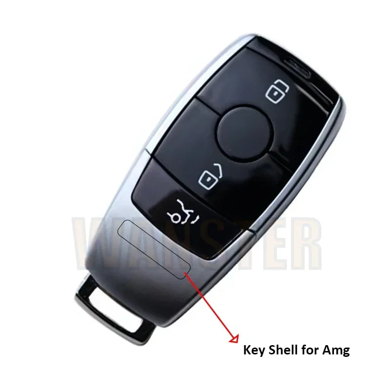 3 4 Bottons Car Key Fob Case Shell Housing for Mercedes Benz A C E S G Class GLC CLE CLA GLB GLS W177 W205 W213 W222 X167 AMG