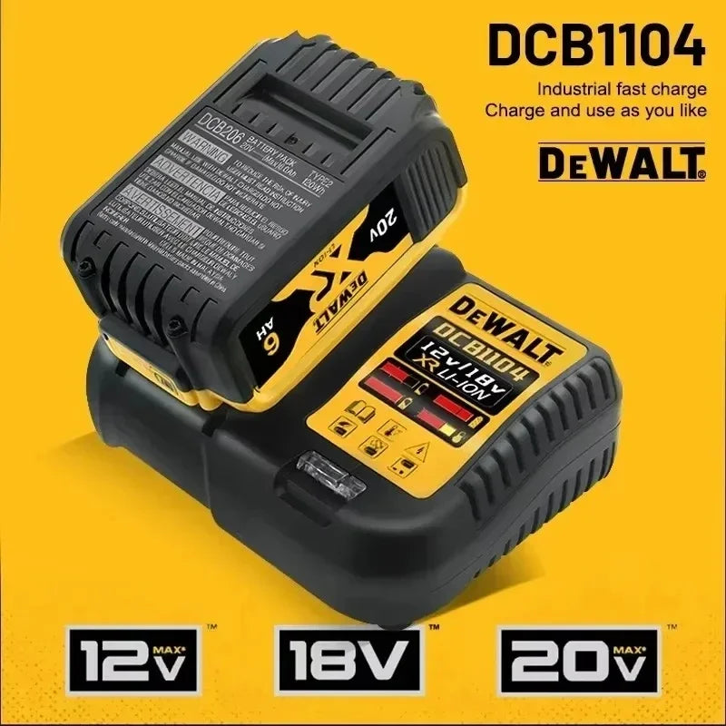 100% Genuine Dewalt 20V Battery, 5AH 6AH Rechargeable Lithium Ion Battery, Dewalt DCB200 Power Tool Replacement Battery