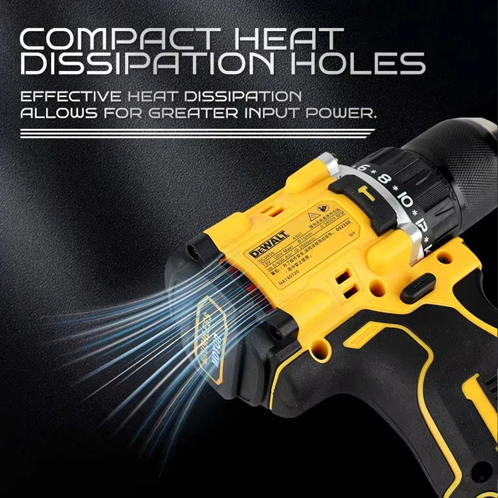 DEWALT Lithium Battery 20V Rechargeable Brushless Compact Electric Screwdriver Hand Drill Impact Drill DCD805