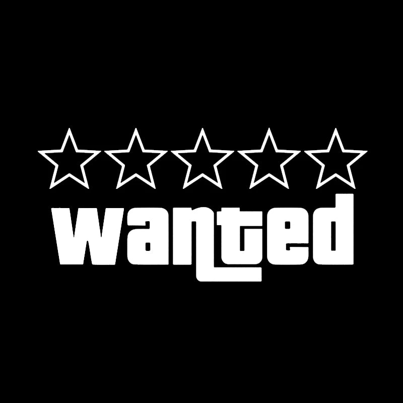 20*9cm Wanted Reflective Laser Car Sticker 3D Auto Sticker and Decals Reflective Car Decal Wholesale Car Styling Accessories