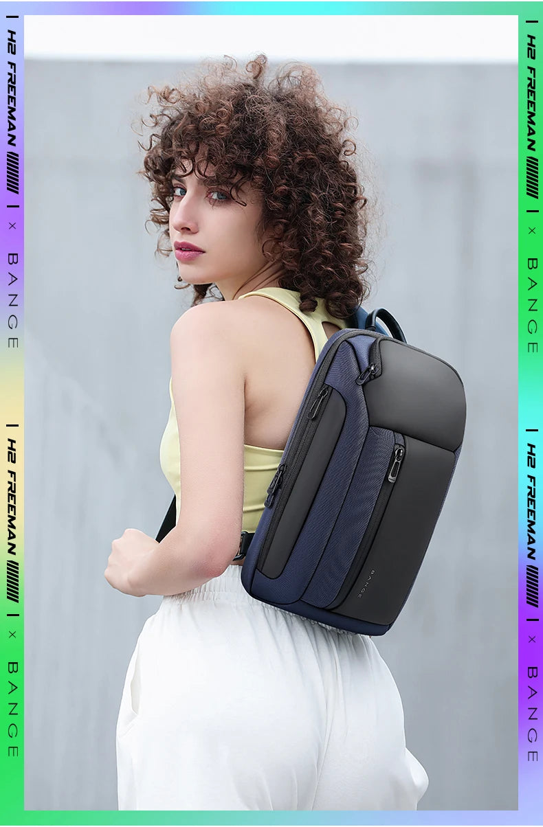 BANGE Brand Design Oxford Trendy Waterproof Materials Men Chest Bag with Large Capacity Fashion Multi-Pockets Slim bag for male