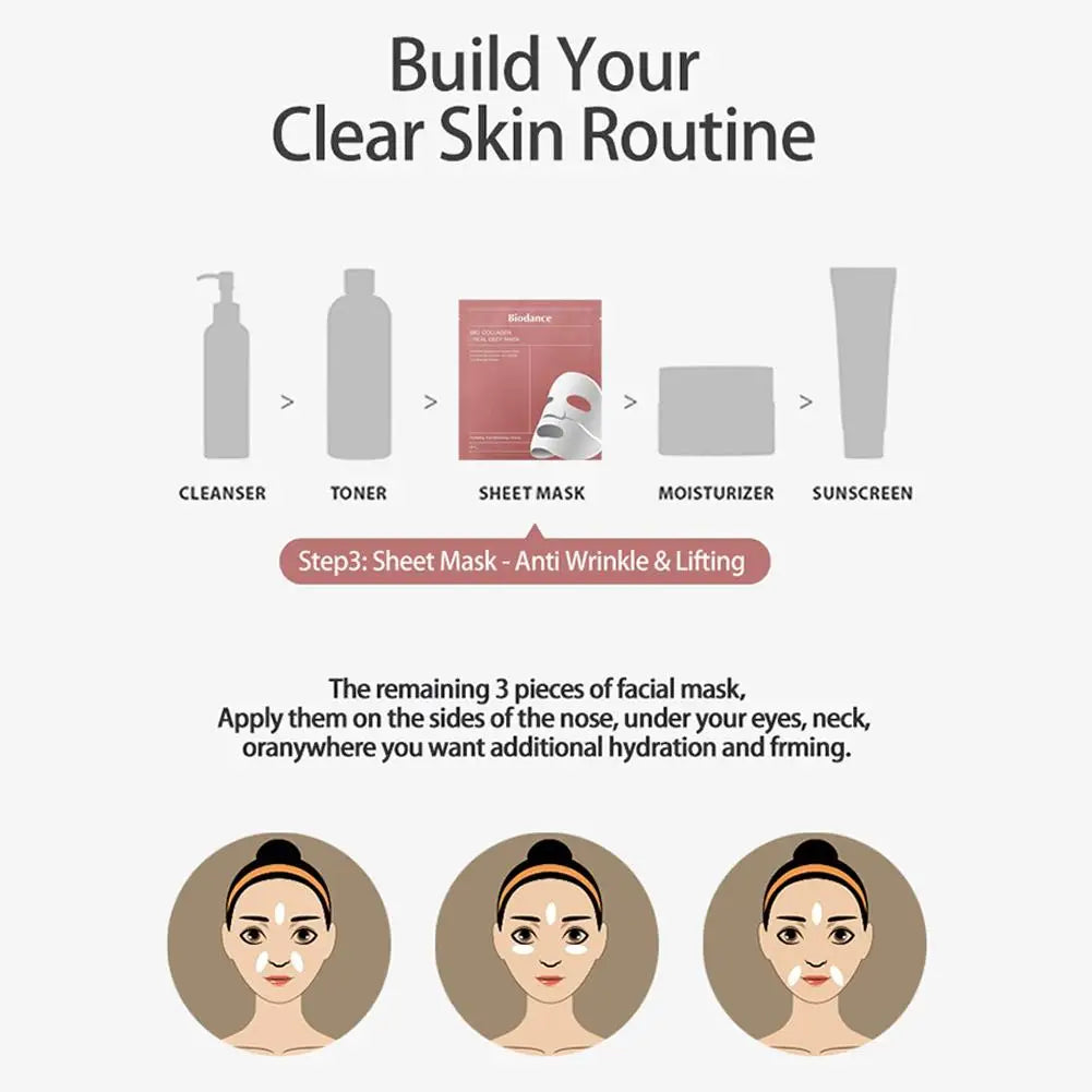 1/5/10pcs Bio-Collagen Face Mask Collagen Protein Hydrogel Soft Gel Mask Deep Moisturizing For Women Skin Care Products 2026