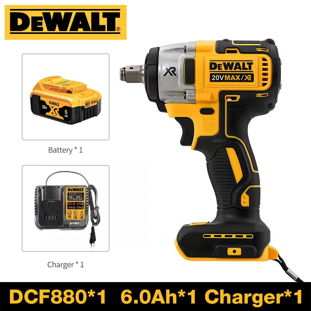 Dewalt DCF880 3300RPM Brushless Impact Wrench High Torque Cordless Electric Wrench Tire Repair Tool Rechargeable Power Tools