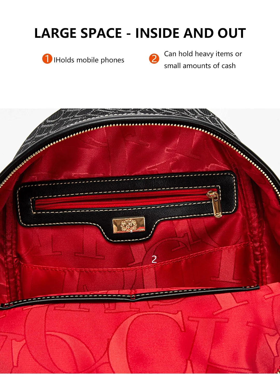 CH Luxury Brand Backpack New Designer Large Capacity Fashionable Versatile Campus Bag for Male and Female Students