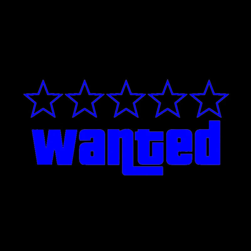 20*9cm Wanted Reflective Laser Car Sticker 3D Auto Sticker and Decals Reflective Car Decal Wholesale Car Styling Accessories