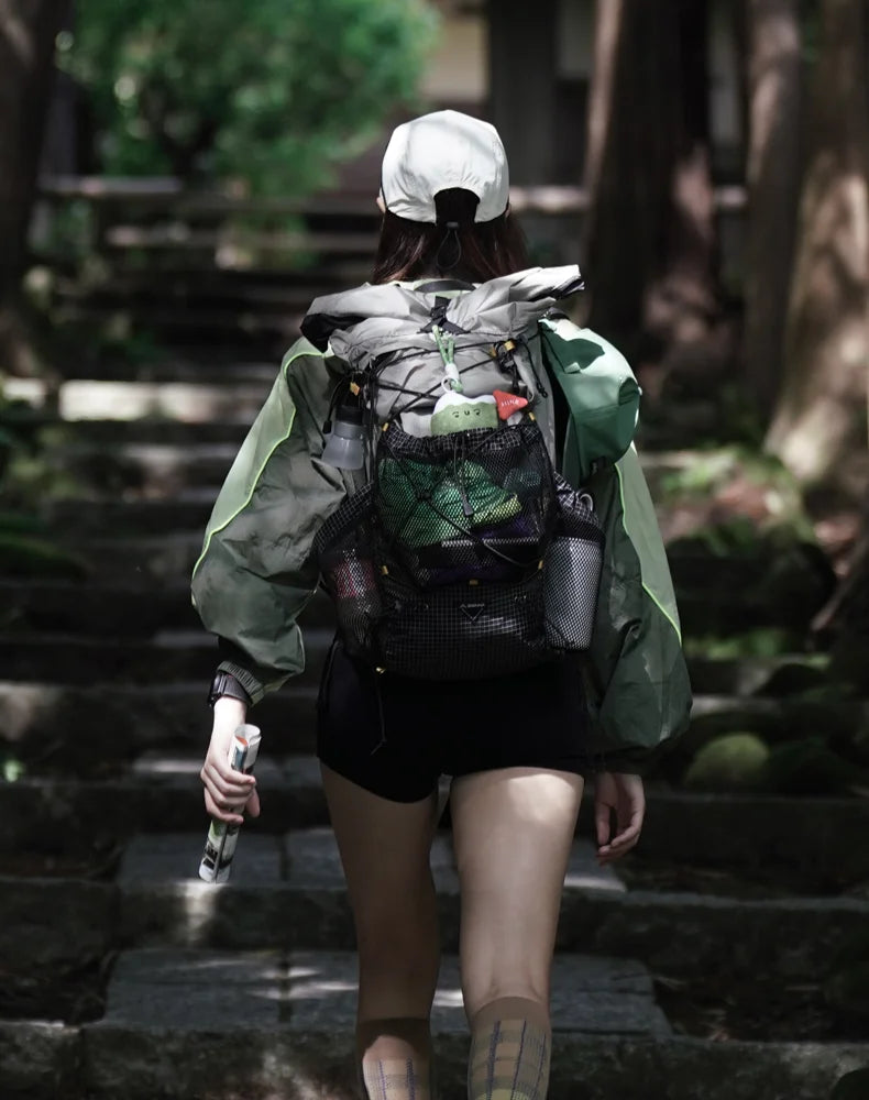 BISINNA Camping Backpack 25+10L Ultralight Travel Bag for Men Women Large Capacity Outdoor Sports Climbing Hiking Backpack